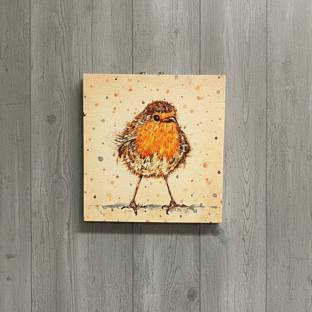 Rocking Robin Rustic Wood Panel Prints