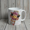 Rainbow Ostrich Ceramic Mug