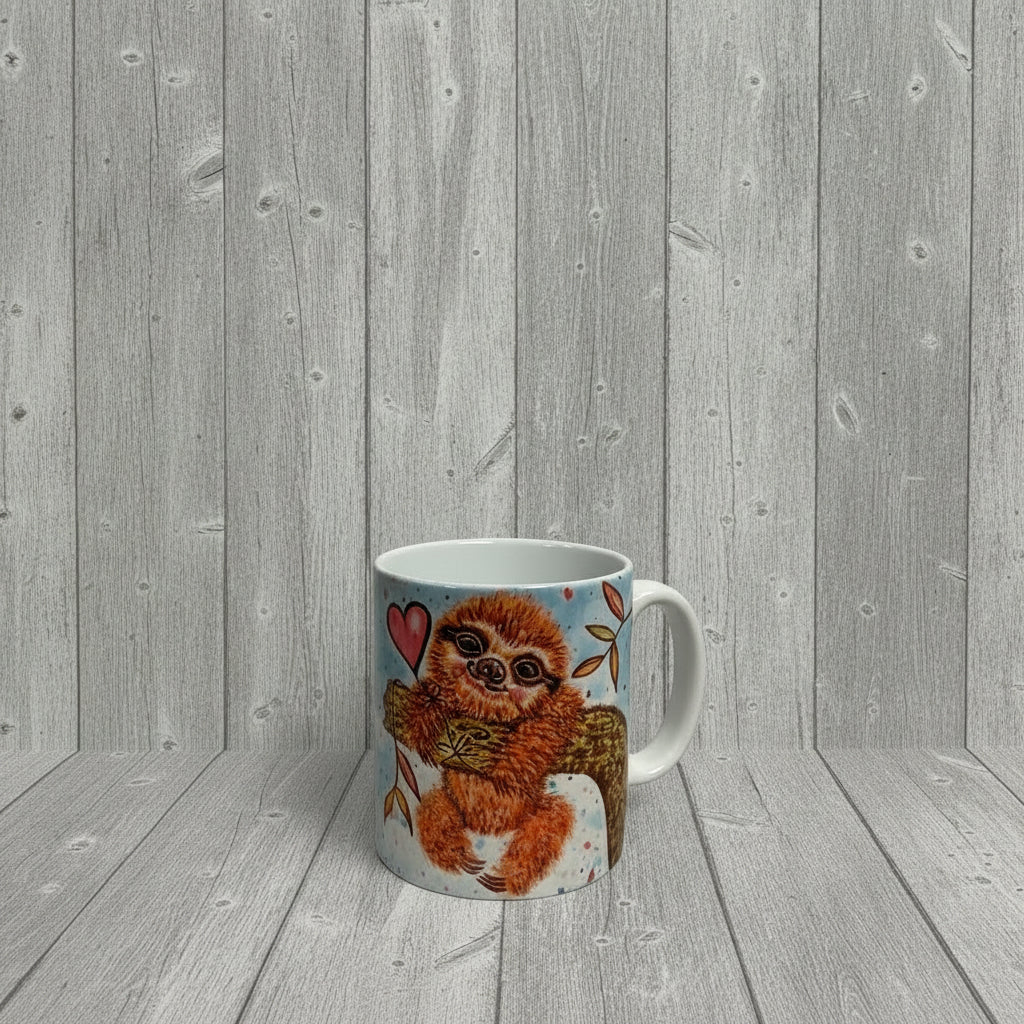 Sloth With Heart Ceramic Mug