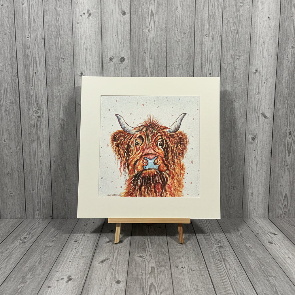 Blue Nose Cow Original Watercolour Painting