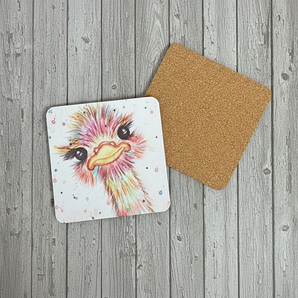 Rainbow Ostrich Coaster