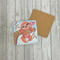 Sloth With Heart Coaster