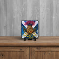 Saltire Thistles Slate Picture