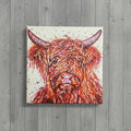 Purple Cow Mini Canvas