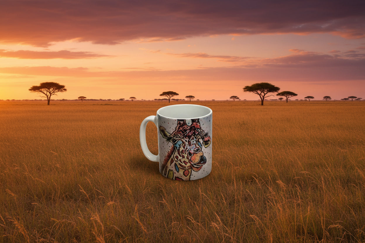 Quirky Giraffe Ceramic Mug