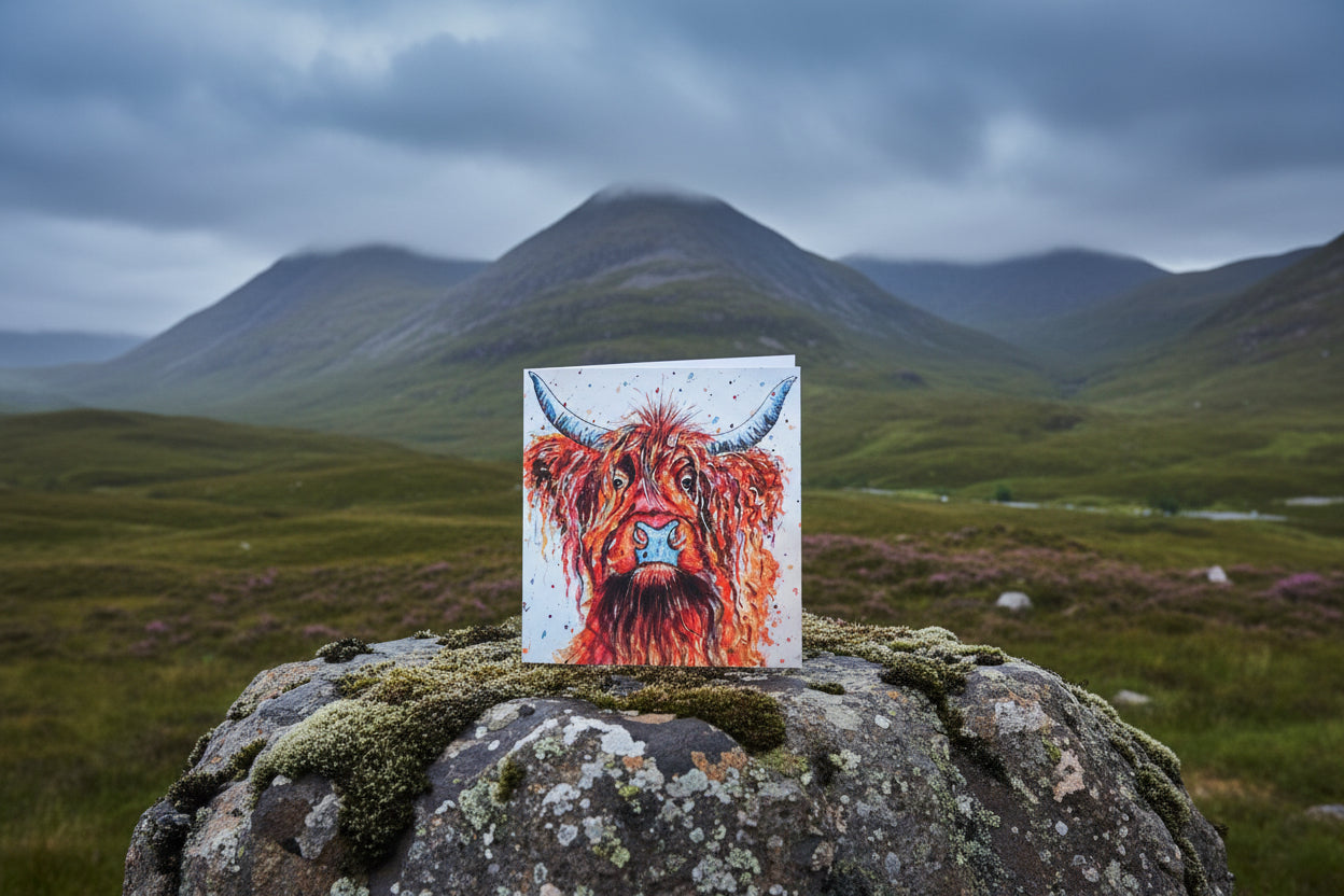 Blue Nose Cow Greeting Card