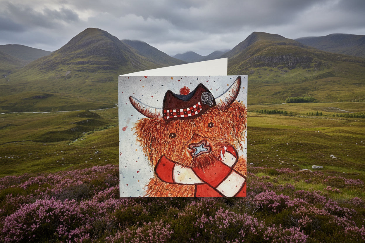 Glengarry Cow Greeting Card