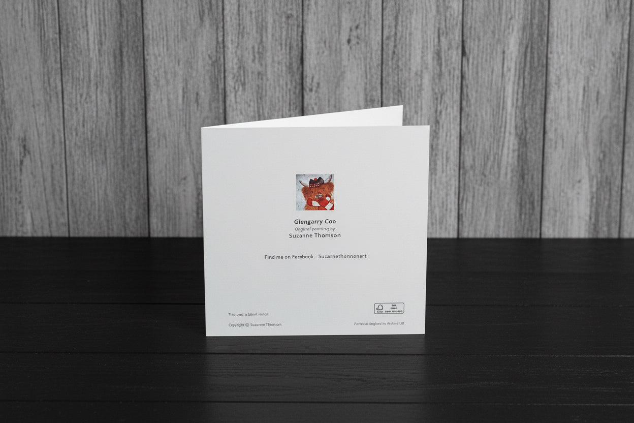 Glengarry Cow Greeting Card