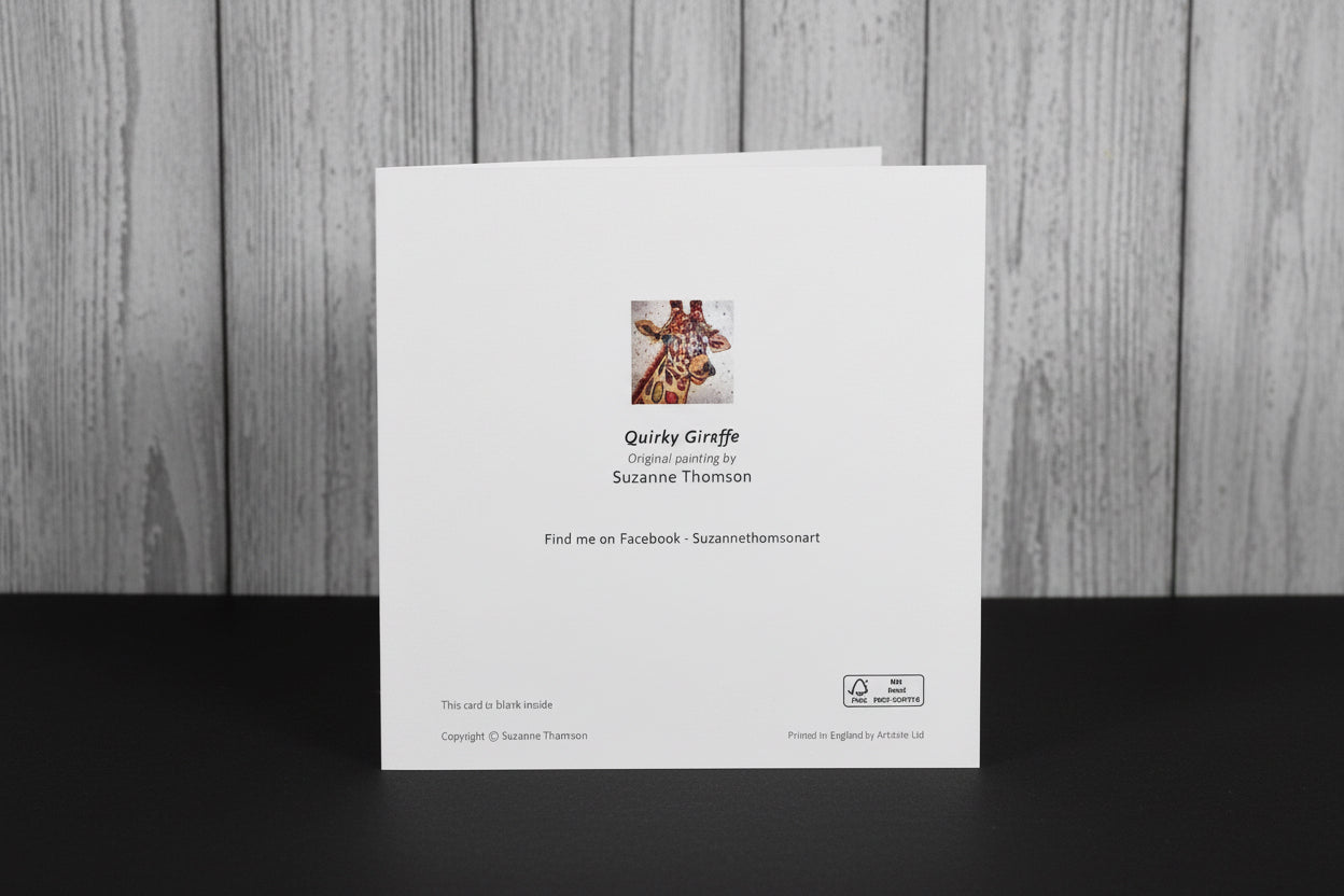 Quirky Giraffe Greeting Card
