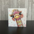 Rainbow Ostrich Greeting Card
