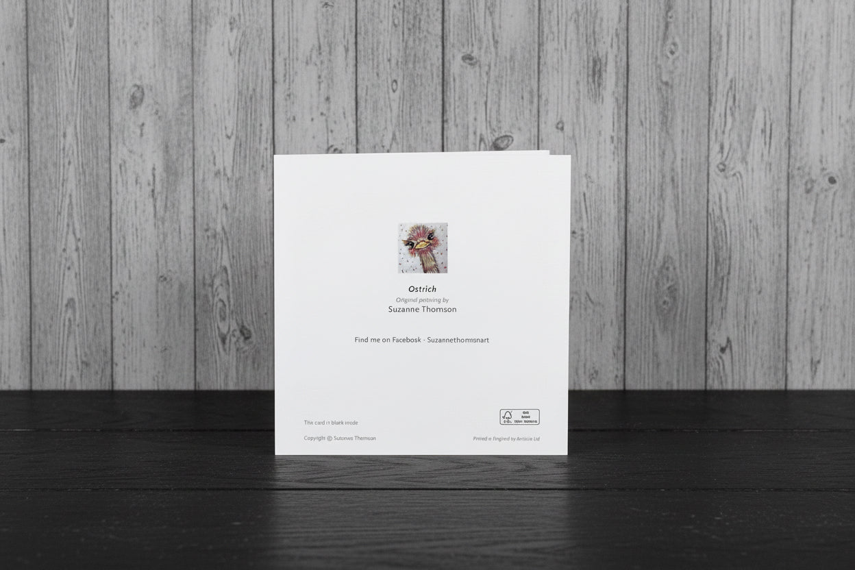 Rainbow Ostrich Greeting Card