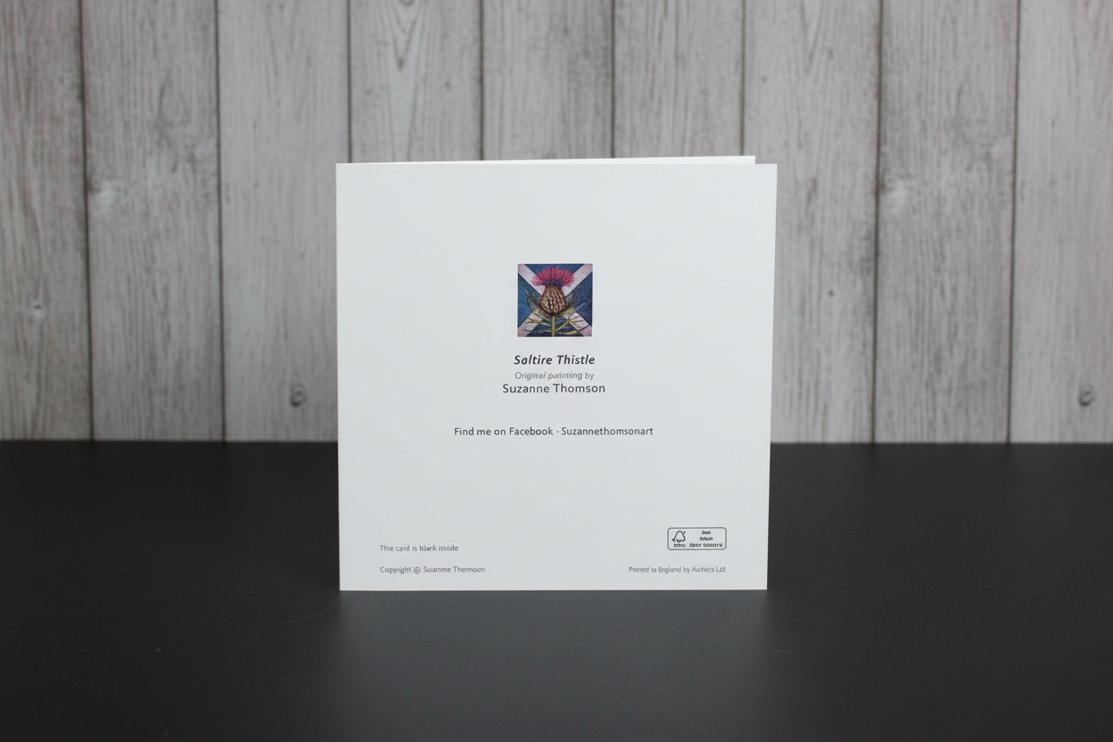 Saltire Thistle Greeting Card