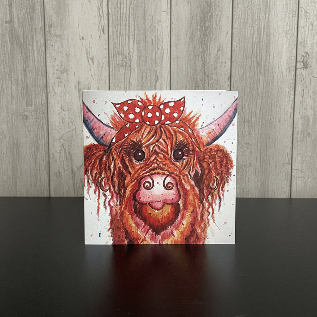 Sassy Cow Greeting Card