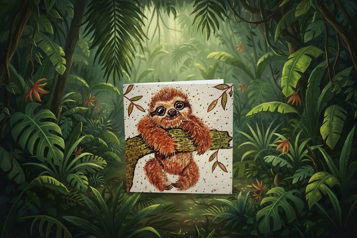 Sloth Greeting Card