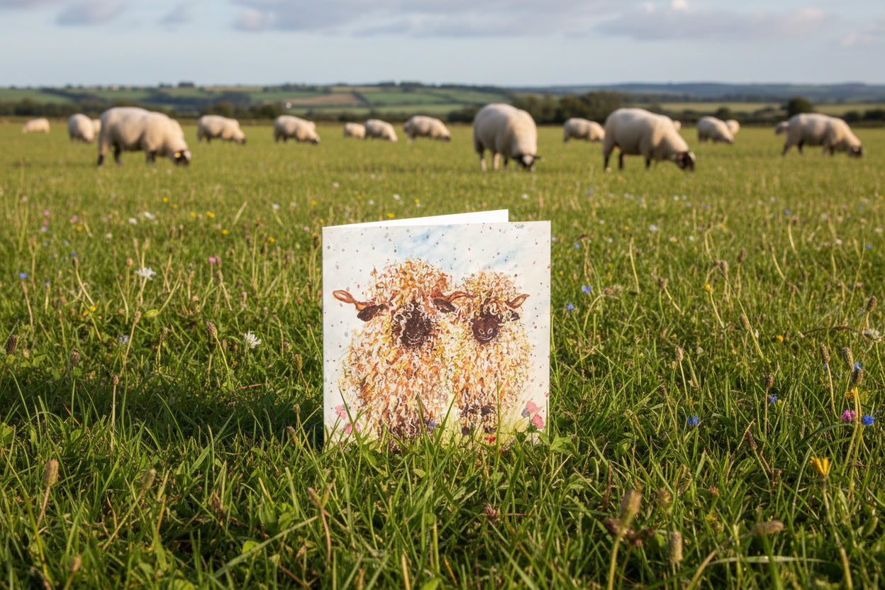 Two Sheep Greeting Card