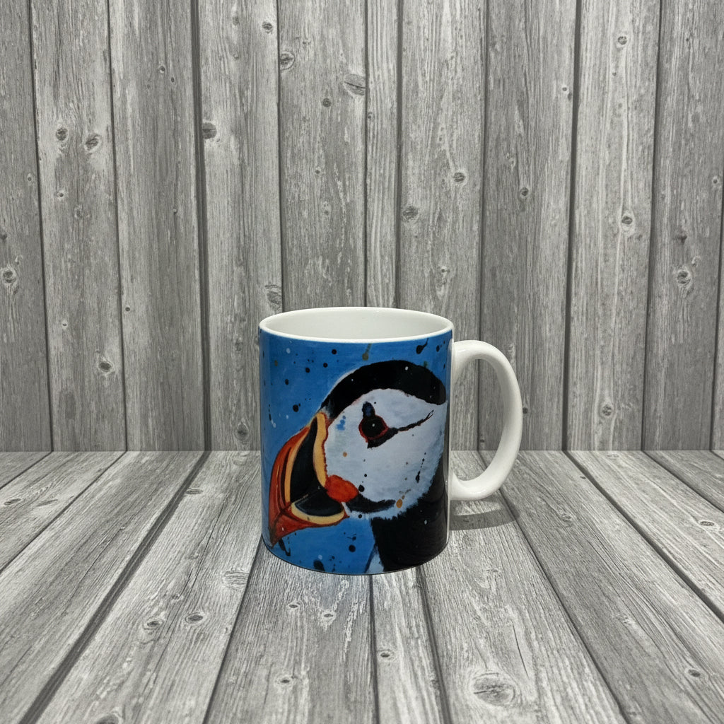 Blue Puffin Ceramic Mug