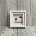 Framed Robins Appear Pebble Art
