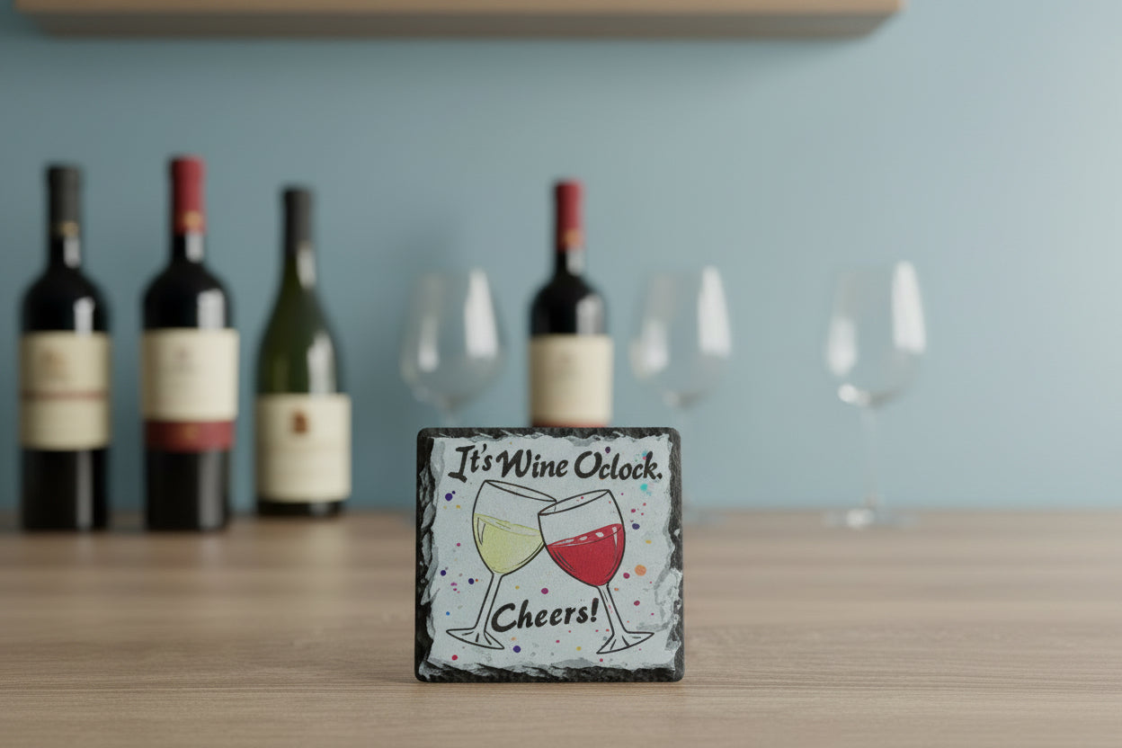 Its Wine O'clock Coaster