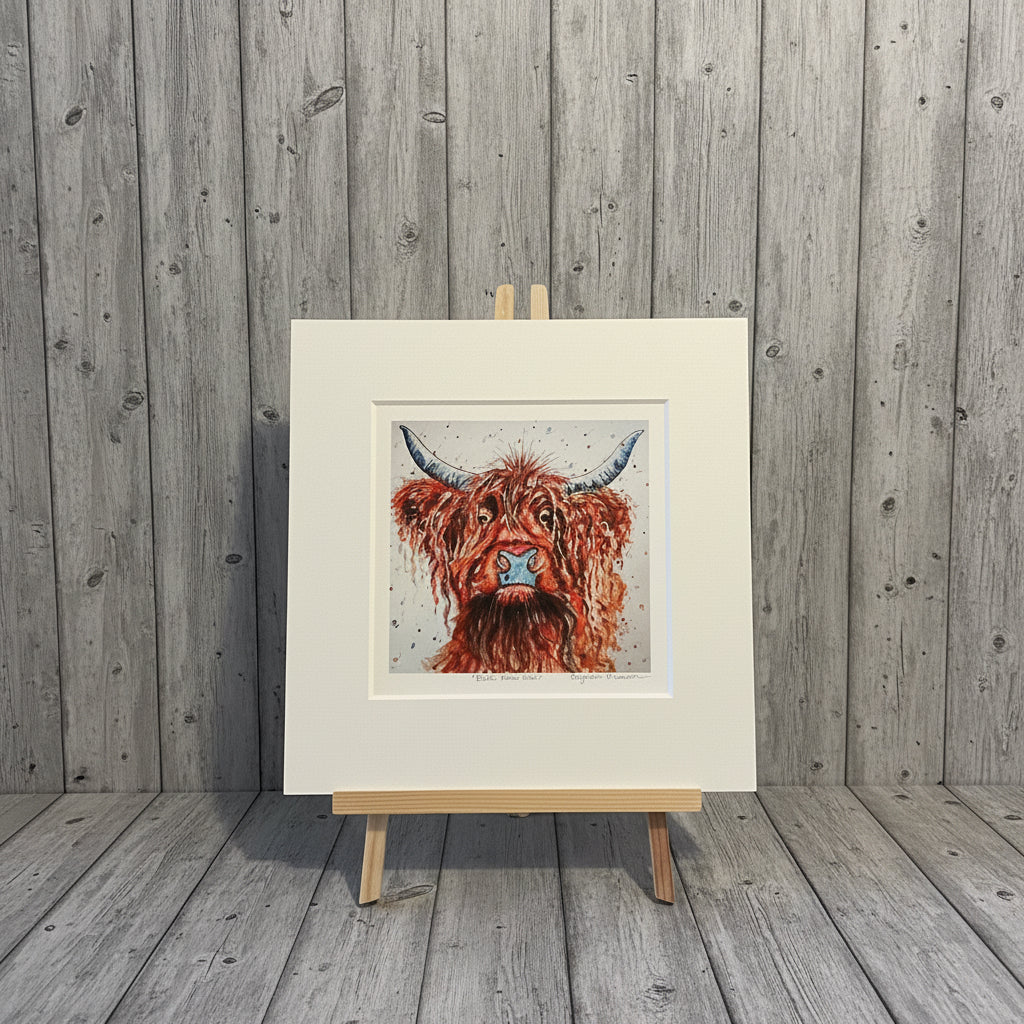 Blue Nose Cow Artwork Print