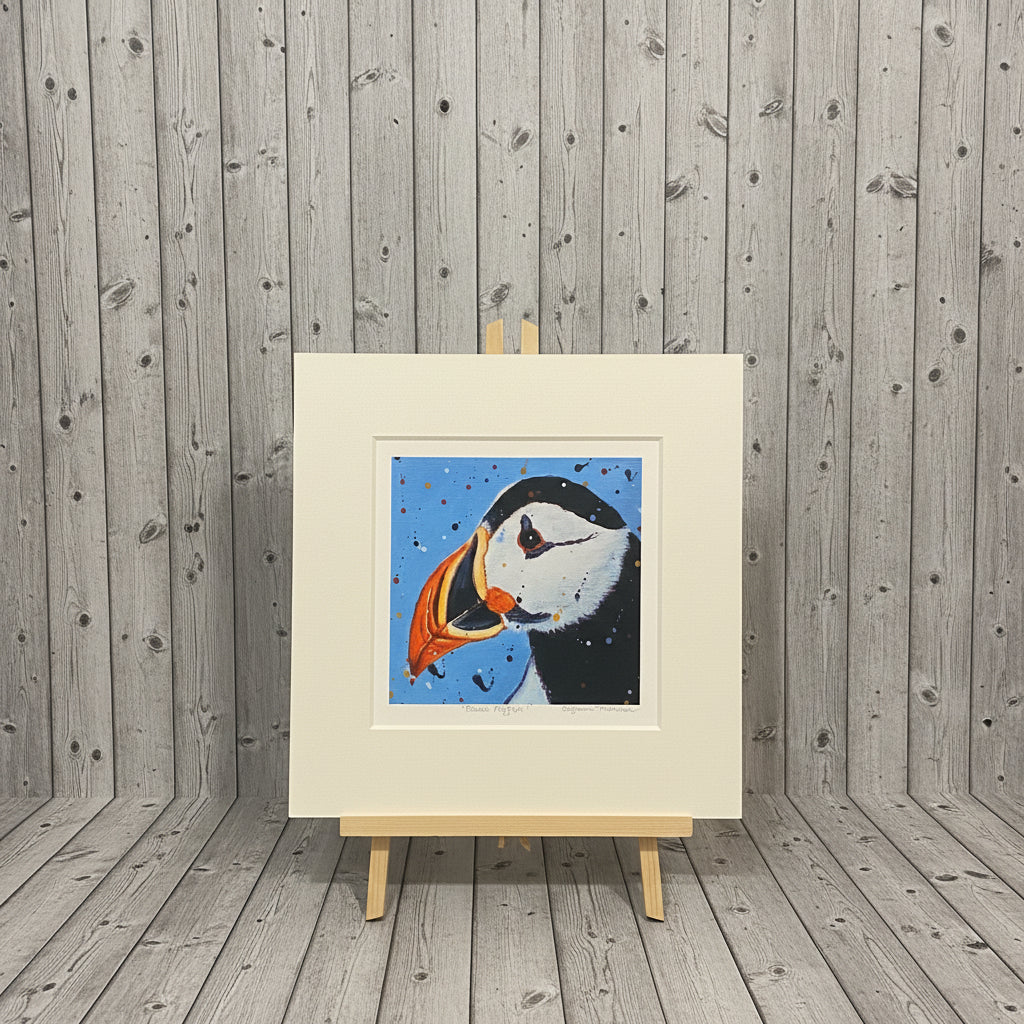 Blue Puffin Artwork Print