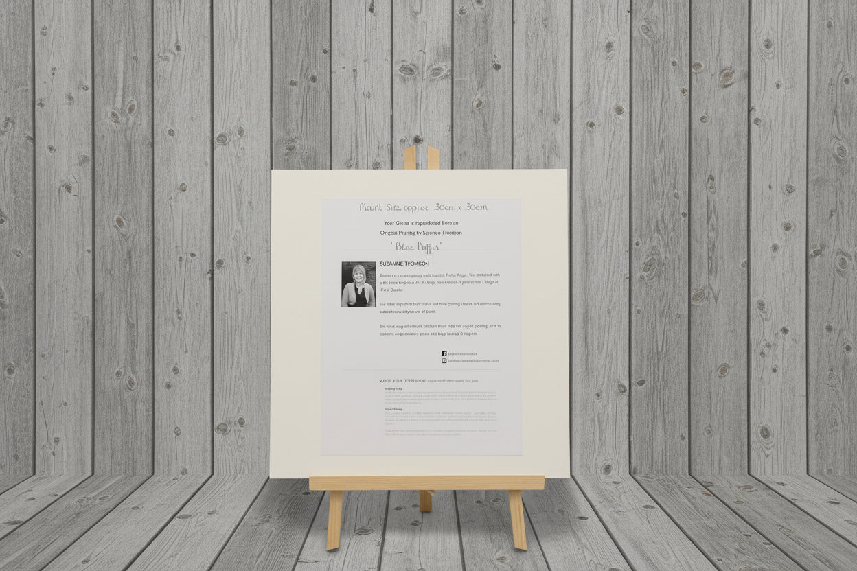 Blue Puffin Artwork Print