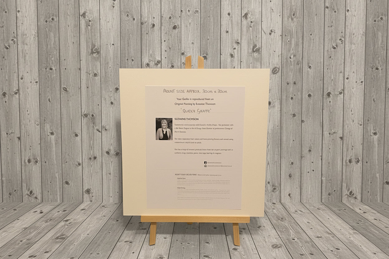 Quirky Giraffe Artwork Print