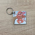 Sloth with Heart Keyring