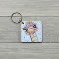 Rainbow Ostrich Keyring