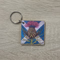 Saltire Thistle Keyring