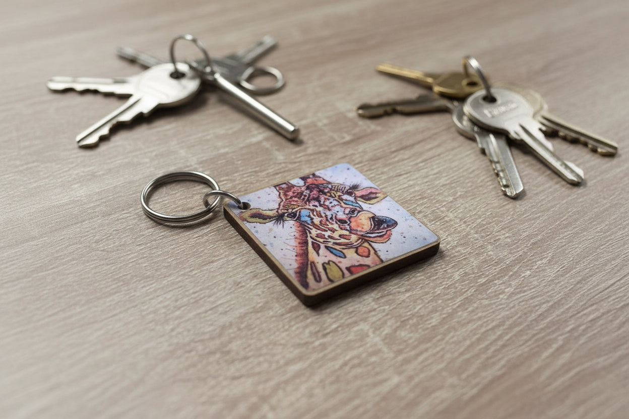 Quirky Giraffe Keyring