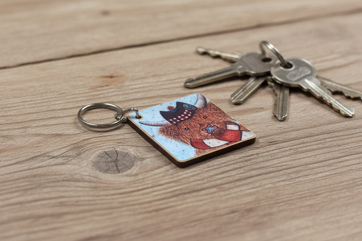 Glengarry Cow Keyring
