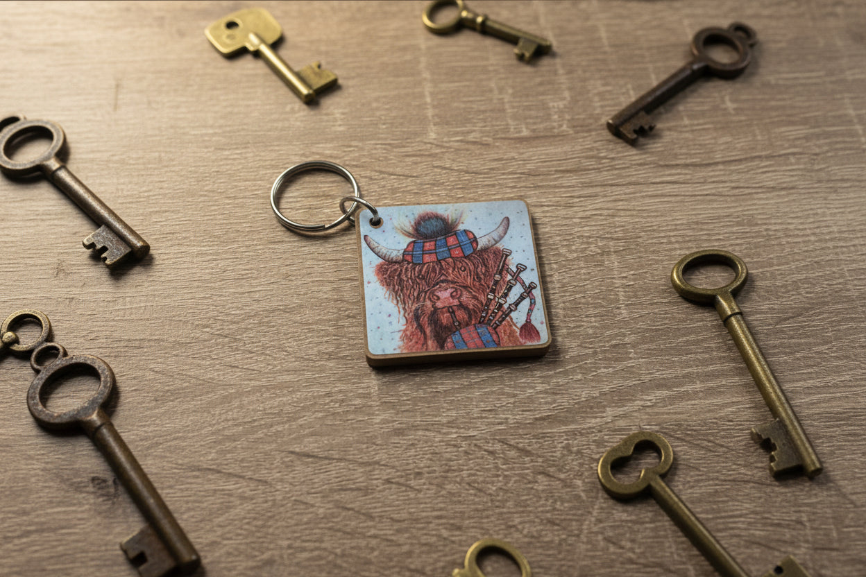 Lone Piper Keyring