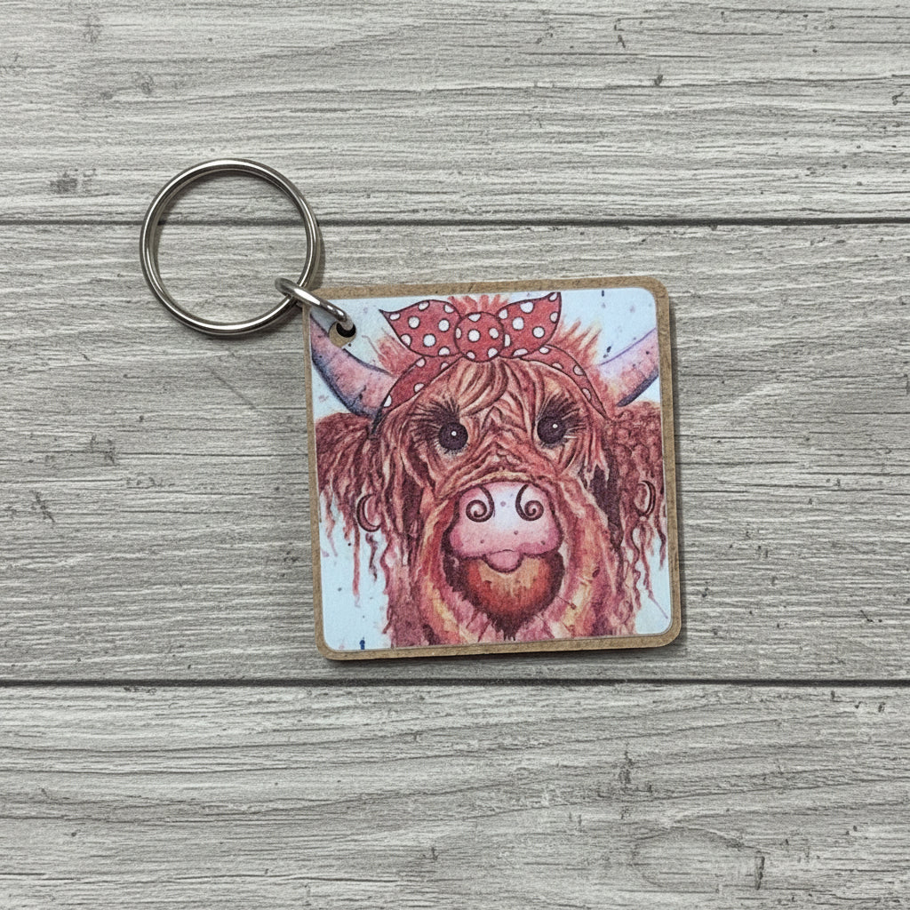 Sassy Cow Keyring