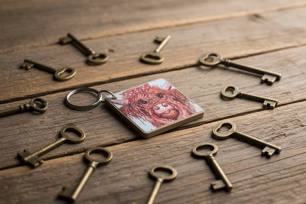 Sassy Cow Keyring