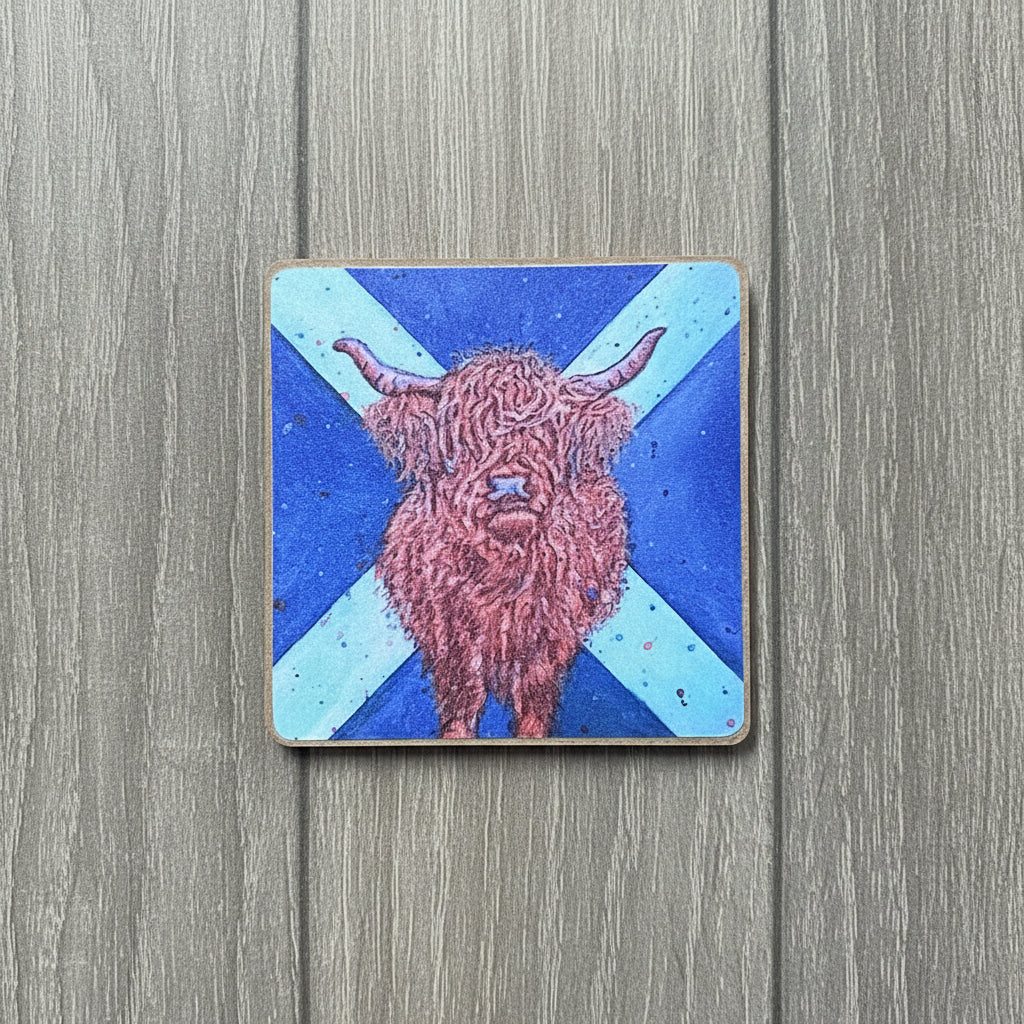 Saltire Cow Magnet