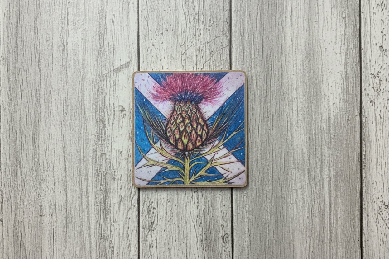 Saltire Thistle Magnet