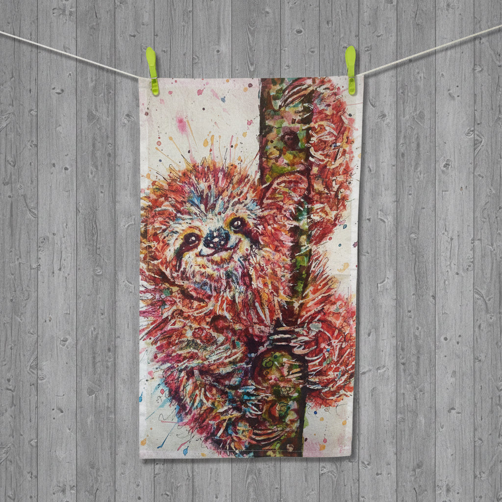Rainbow Sloth Tea Towel