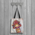 Rainbow Ostrich Tote Bag