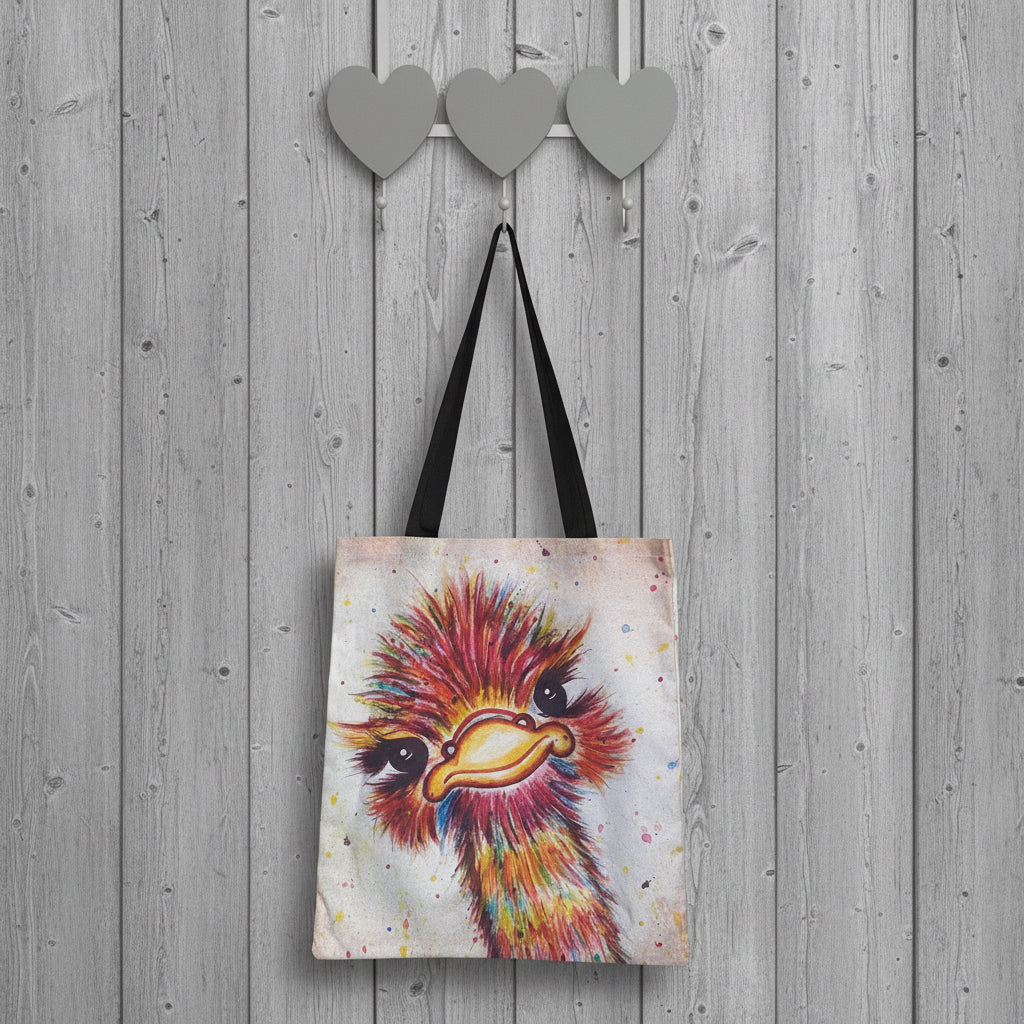 Rainbow Ostrich Tote Bag