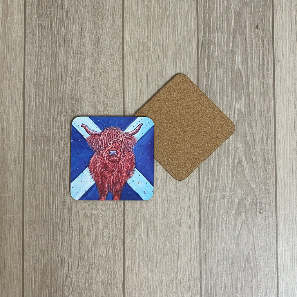 Saltire Cow Coaster