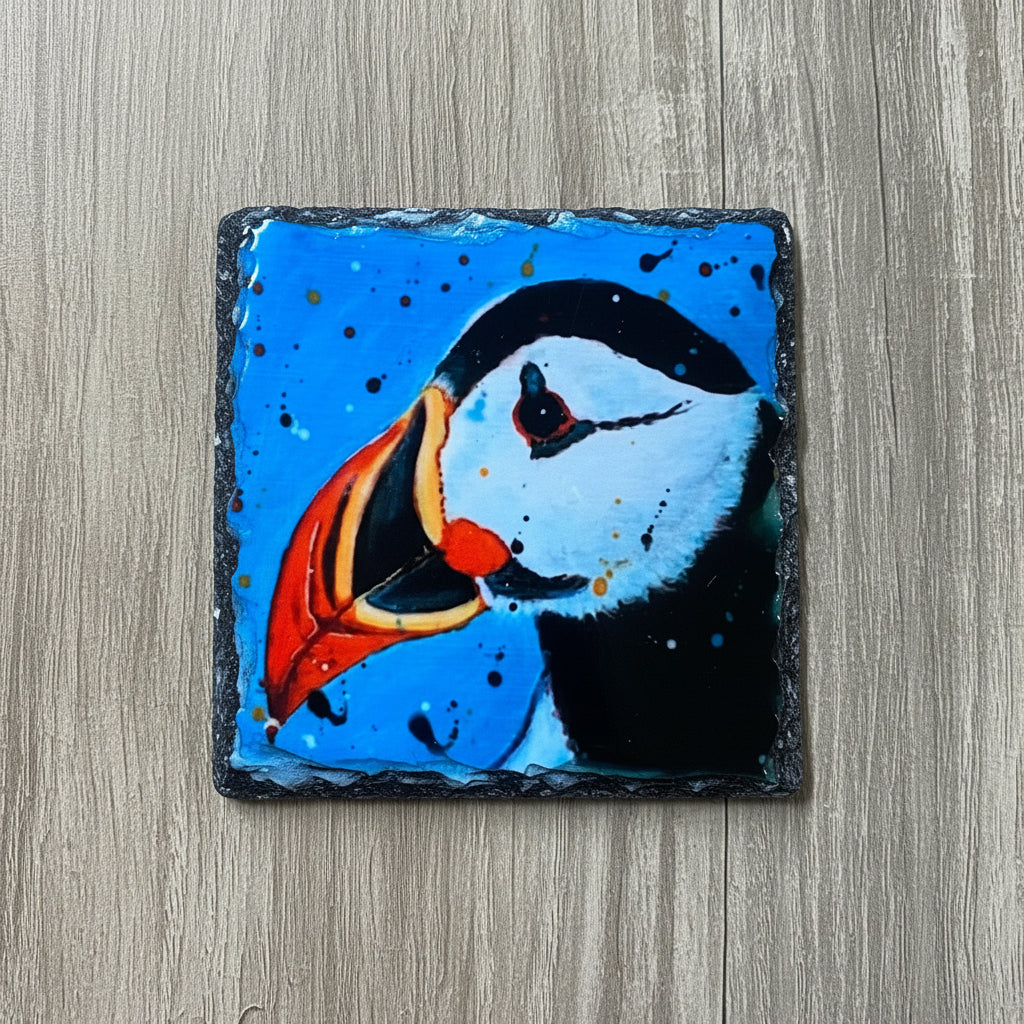 Blue Puffin Coaster